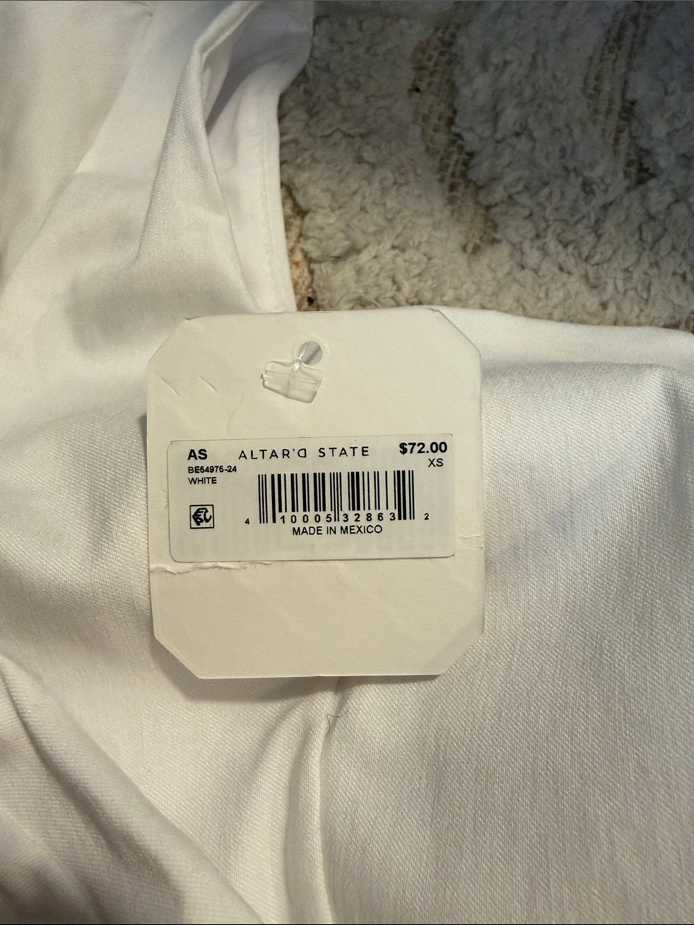 Altar’d State White Square Neck Puff Sleeve Mini Dress - Picture 5 of 5